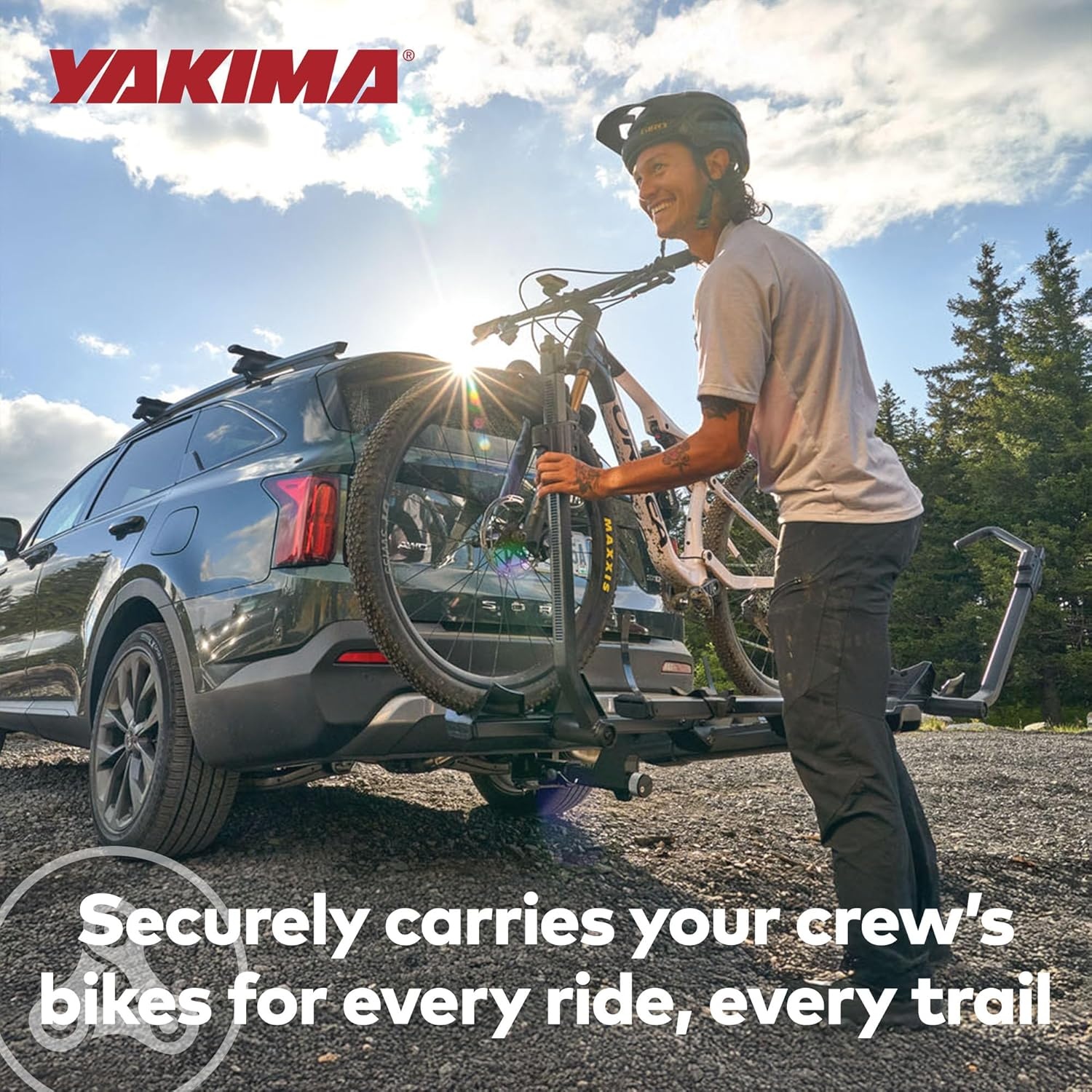 image:imageYakima 2Bike Platform Hitch Rack Tilting Bike Carrier StageTwo 2  HeavyDuty Bicycle Storage Equipment and Accessories for Vehicles