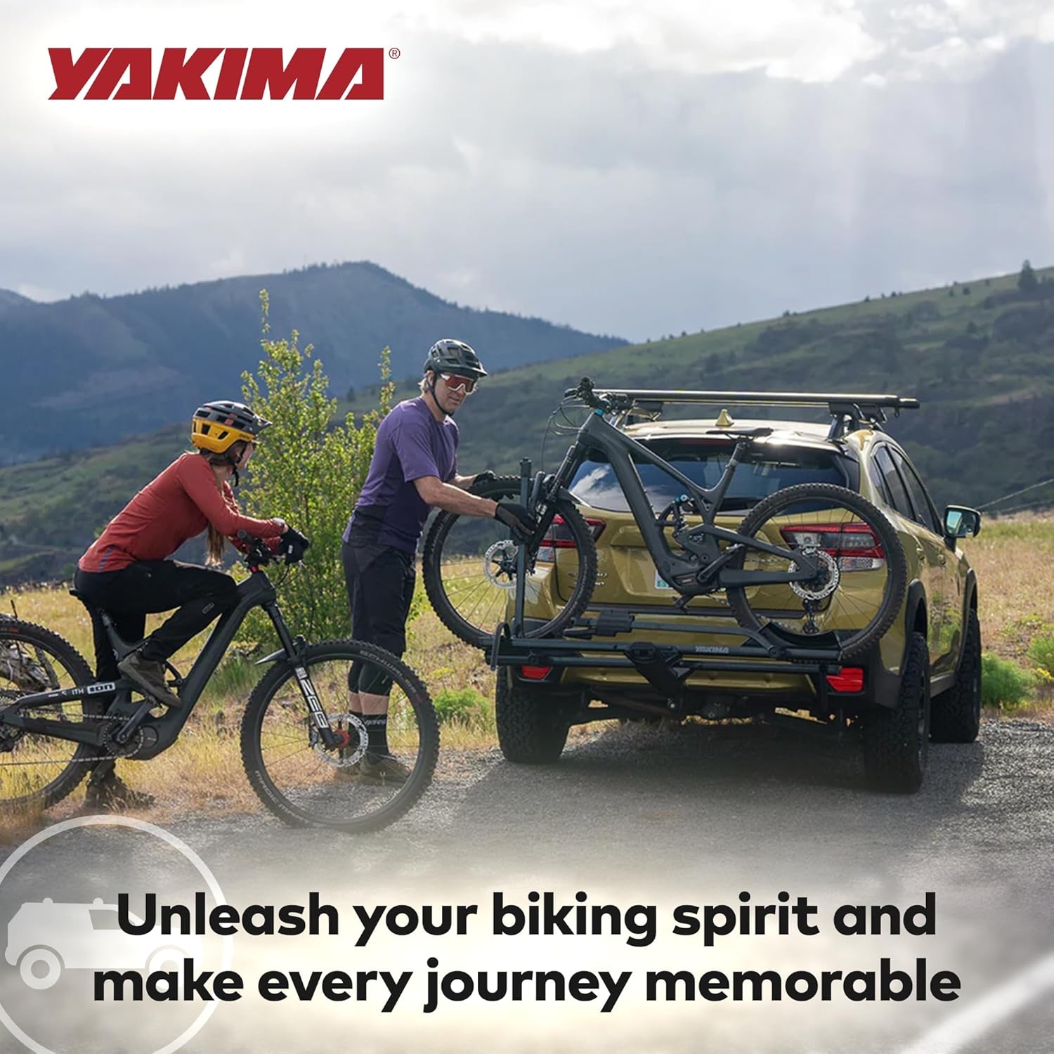 image:imageYakima Platform Hitch Bike Rack Rear Vehicle Bicycle Carrier w Tilting Tray for 2 Bikes Fits 16 to 29 Inch Wheel Size StageTwo 2 Anthracite