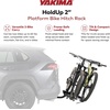 image:imageYakima HoldUp 2Bike Platform Hitch Mount Rack Fits 2 Receivers Rear Vehicle Carrier with Tilt and Compact Storage for Cars SUVs and Trucks