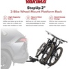 image:imageYakima StepUp 2Bike WheelMount Platform Rack Fits 2 Receivers Rear Vehicle Carrier for Cars SUVs and Trucks with StadiumSeating and Offset Trays