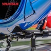 image:imageYakima JayLow JCradle Rooftop Kayak Mount for 1 or 2 Kayaks  Car Roof Rack Carrier for Round Square Factory or Aerodynamic Crossbars Holds 1 Boat Up to 80 Pounds or 2 Boats Up to 110 Pounds Total
