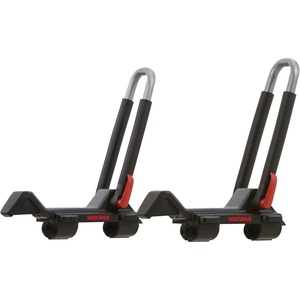 image:imageYakima JayLow JCradle Rooftop Kayak Mount for 1 or 2 Kayaks  Car Roof Rack Carrier for Round Square Factory or Aerodynamic Crossbars Holds 1 Boat Up to 80 Pounds or 2 Boats Up to 110 Pounds Total